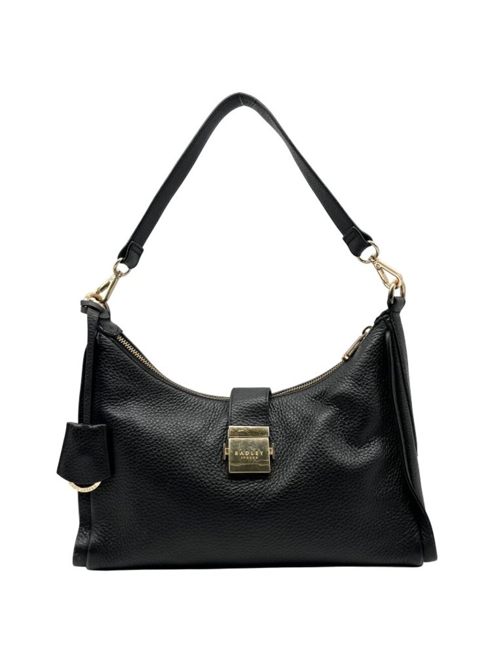 Radley London Black Pebbled Leather Sloane Street Shoulder Bag